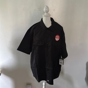 Men’s Black dickies work shirt NWT 2XL